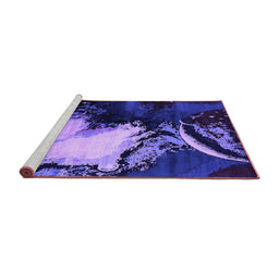 Sideview of Machine Washable Oriental Purple Industrial Area Rugs, wshurb2057pur
