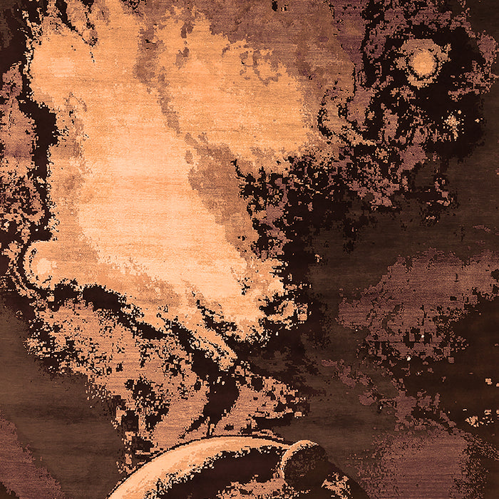 Machine Washable Oriental Orange Industrial Area Rugs, wshurb2057org