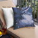 Front View of Mid-Century Modern Urban Square Blue Throw Pillow, 18 inch by 18 inch, pwurb2057