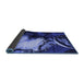 Sideview of Oriental Blue Industrial Rug, urb2057blu