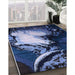 Machine Washable Industrial Modern Blue Rug in a Family Room, wshurb2057
