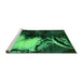 Sideview of Machine Washable Oriental Green Industrial Area Rugs, wshurb2057grn