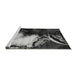 Sideview of Machine Washable Oriental Gray Industrial Rug, wshurb2057gry