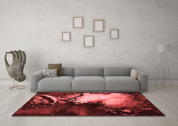 Industrial Red Washable Rugs