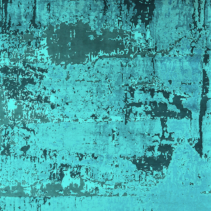 Machine Washable Oriental Turquoise Industrial Area Rugs, wshurb2058turq