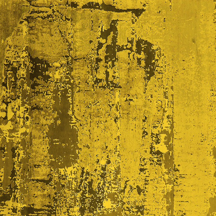 Square Oriental Yellow Industrial Rug, urb2058yw