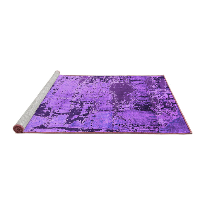 Sideview of Machine Washable Oriental Purple Industrial Area Rugs, wshurb2058pur