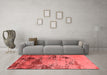 Industrial Red Washable Rugs