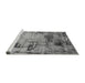 Sideview of Machine Washable Oriental Gray Industrial Rug, wshurb2058gry