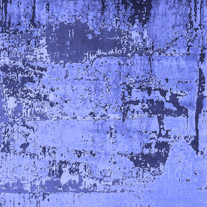 Machine Washable Oriental Blue Industrial Rug, wshurb2058blu