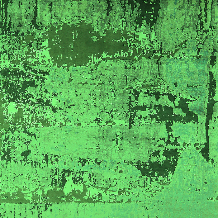 Machine Washable Oriental Green Industrial Area Rugs, wshurb2058grn