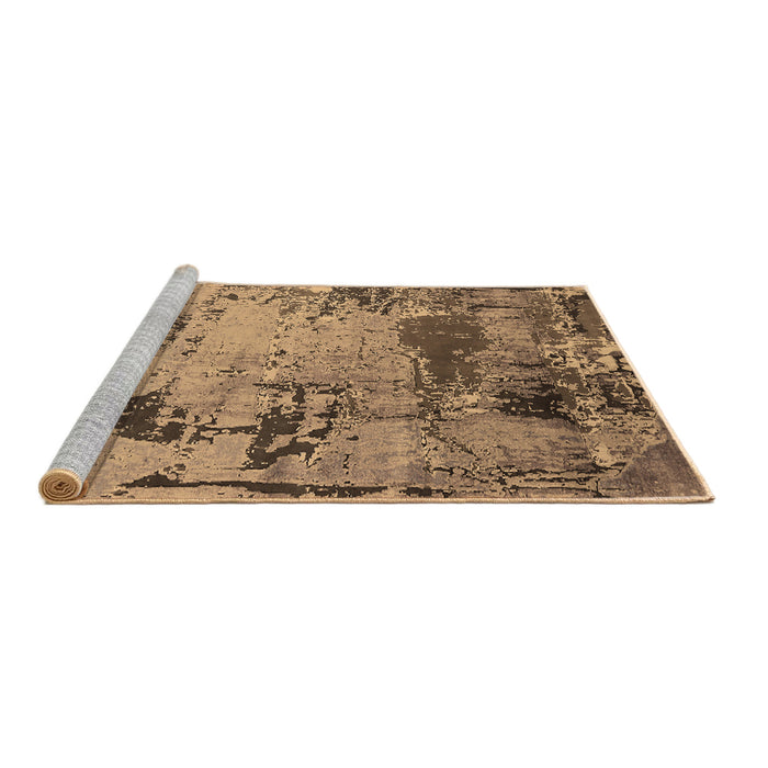 Sideview of Machine Washable Oriental Brown Industrial Rug, wshurb2058brn