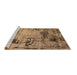 Sideview of Machine Washable Oriental Brown Industrial Rug, wshurb2058brn