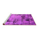 Sideview of Machine Washable Oriental Pink Industrial Rug, wshurb2058pnk