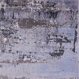 Square Machine Washable Industrial Modern Wisteria Purple Rug, wshurb2058