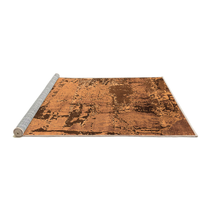 Sideview of Machine Washable Oriental Orange Industrial Area Rugs, wshurb2058org