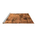 Sideview of Machine Washable Oriental Orange Industrial Area Rugs, wshurb2058org