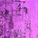 Square Machine Washable Oriental Pink Industrial Rug, wshurb2058pnk