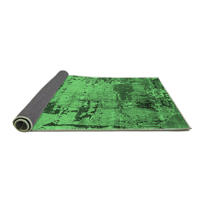 Sideview of Oriental Emerald Green Industrial Rug, urb2058emgrn