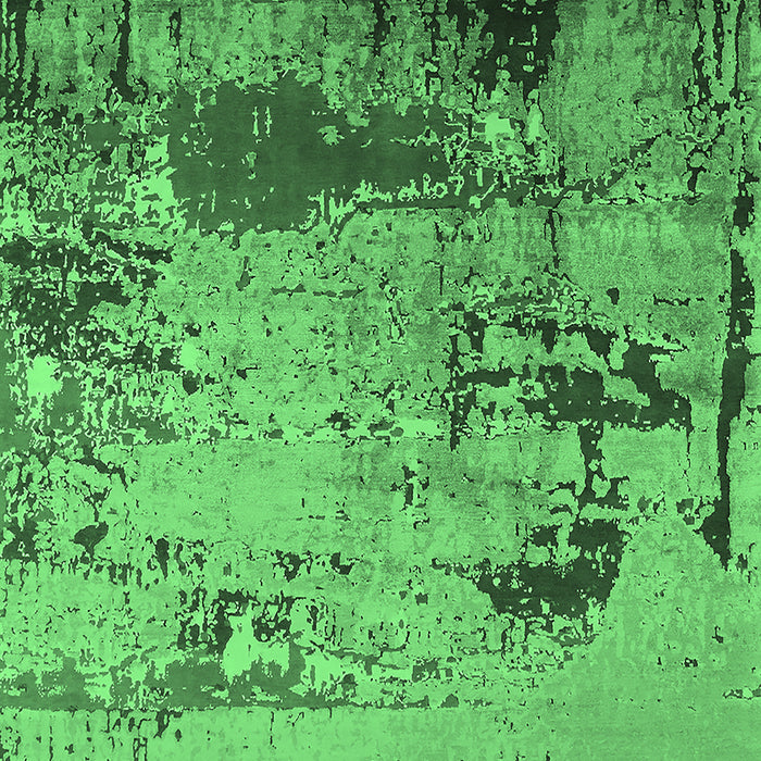 Machine Washable Oriental Emerald Green Industrial Area Rugs, wshurb2058emgrn