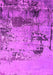 Machine Washable Oriental Pink Industrial Rug, wshurb2058pnk