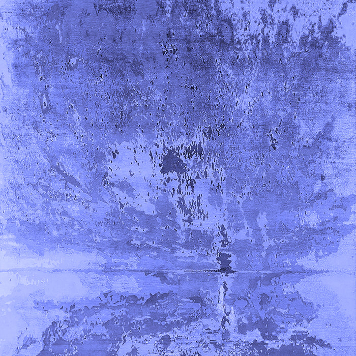 Machine Washable Oriental Blue Industrial Rug, wshurb2059blu