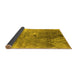 Sideview of Oriental Yellow Industrial Rug, urb2059yw