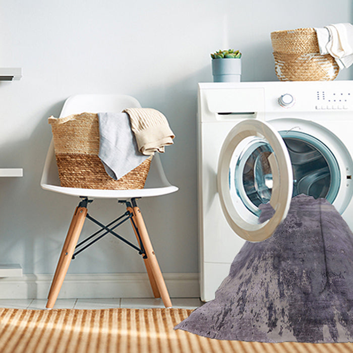 Machine Washable Industrial Modern French Lilac Purple Rug in a Washing Machine, wshurb2059