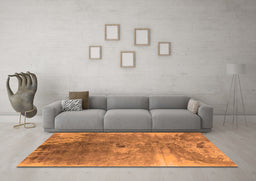 Machine Washable Oriental Orange Industrial Area Rugs in a Living Room, wshurb2059org