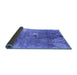 Sideview of Oriental Blue Industrial Rug, urb2059blu