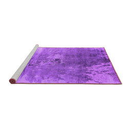 Sideview of Machine Washable Oriental Purple Industrial Area Rugs, wshurb2059pur