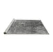 Sideview of Machine Washable Oriental Gray Industrial Rug, wshurb2059gry