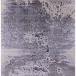 Square Mid-Century Modern French Lilac Purple Oriental Rug, urb2059