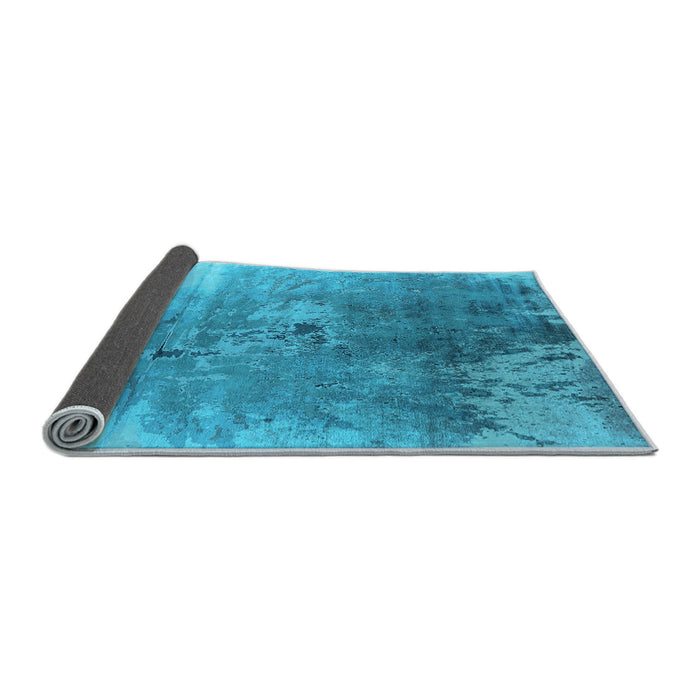 Sideview of Oriental Light Blue Industrial Rug, urb2059lblu