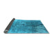 Sideview of Oriental Light Blue Industrial Rug, urb2059lblu