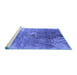 Sideview of Machine Washable Oriental Blue Industrial Rug, wshurb2059blu