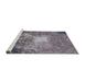 Sideview of Machine Washable Industrial Modern Purple Rug, wshurb2060