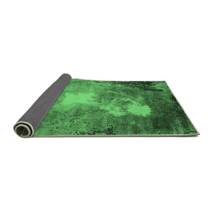 Sideview of Oriental Emerald Green Industrial Rug, urb2060emgrn