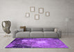 Machine Washable Oriental Purple Industrial Area Rugs in a Living Room, wshurb2060pur