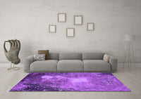 Machine Washable Oriental Purple Industrial Rug, wshurb2060pur