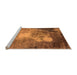 Sideview of Machine Washable Oriental Orange Industrial Area Rugs, wshurb2060org