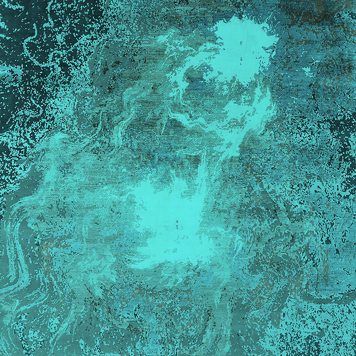 Machine Washable Oriental Turquoise Industrial Area Rugs, wshurb2060turq