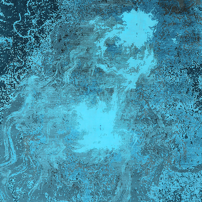 Machine Washable Oriental Light Blue Industrial Rug, wshurb2060lblu