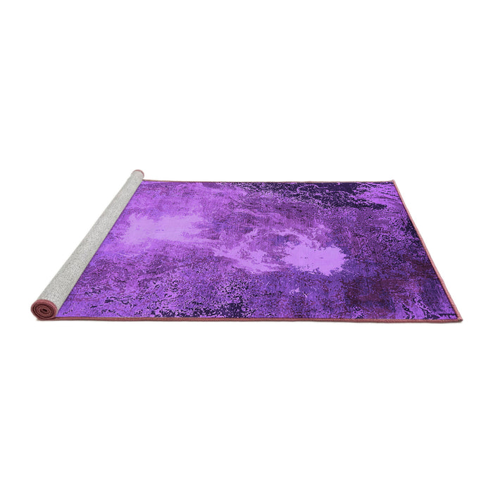 Sideview of Machine Washable Oriental Purple Industrial Area Rugs, wshurb2060pur