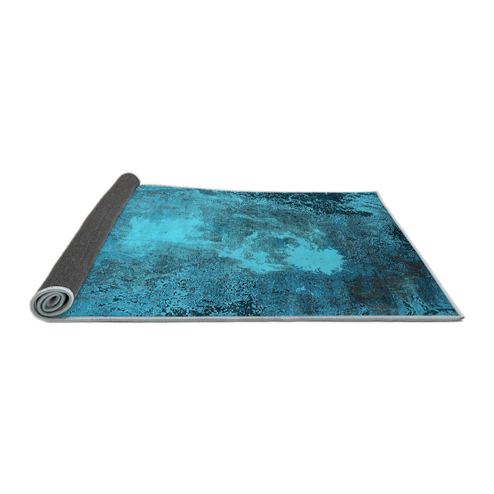 Sideview of Oriental Light Blue Industrial Rug, urb2060lblu