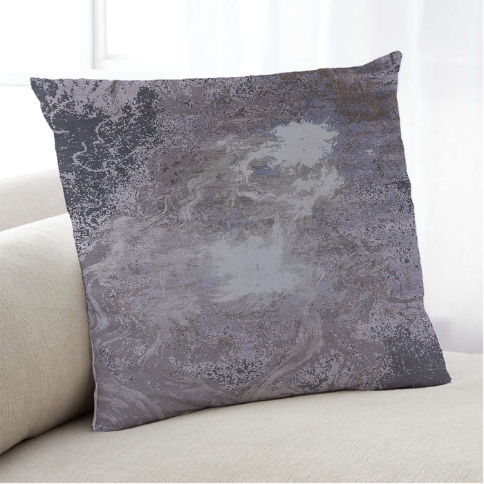 Lifestyle Image of Mid-Century Modern Urban Square Purple Throw Pillow, 18 inch by 18 inch, pwurb2060