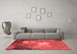 Industrial Red Washable Rugs