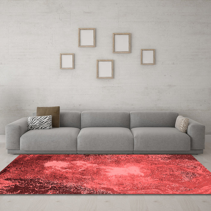 Industrial Red Washable Rugs