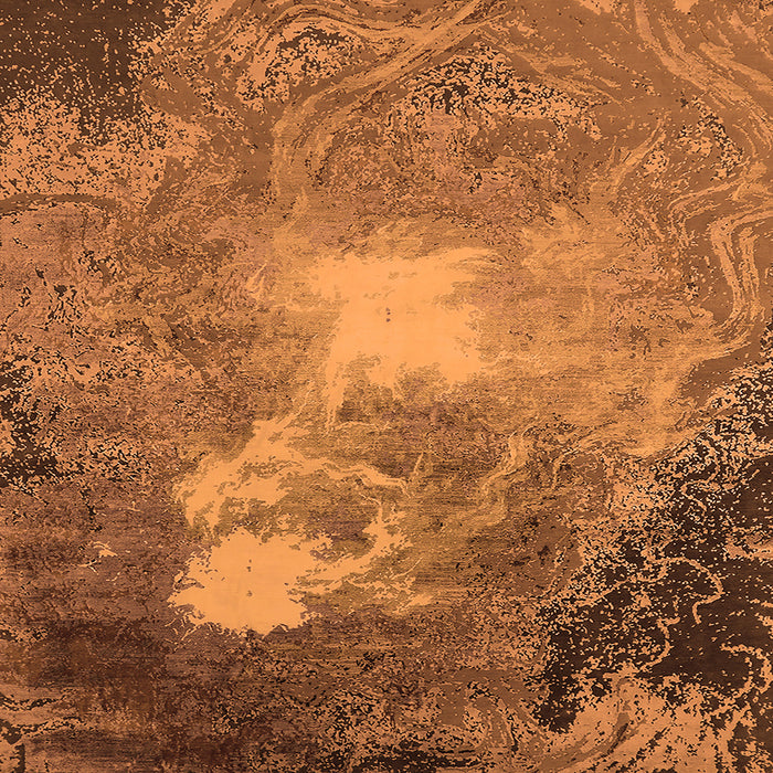 Square Oriental Orange Industrial Rug, urb2060org