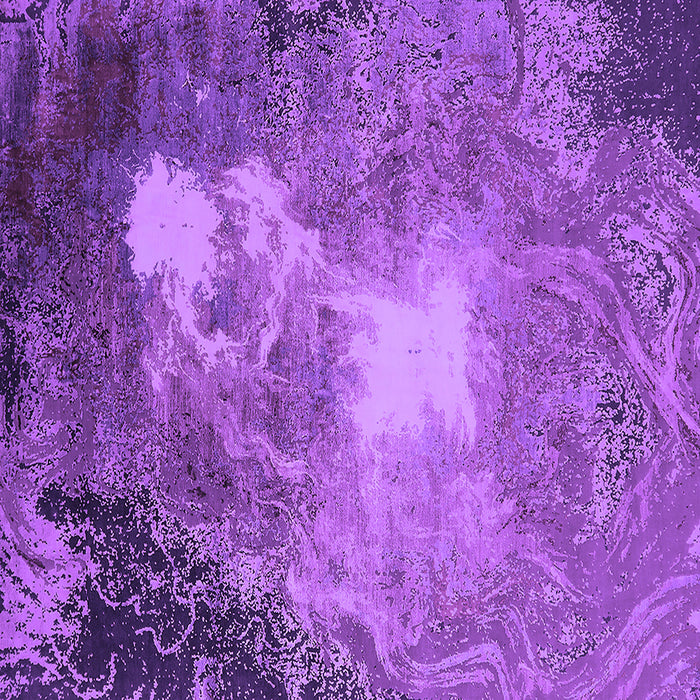 Square Machine Washable Oriental Purple Industrial Area Rugs, wshurb2060pur